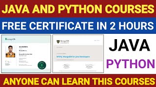 FREE JAVA AND PYTHON COURSE IN TAMIL | FREE JAVA COURSE WITH CERTIFICATE | PYTHON FREE COURSE