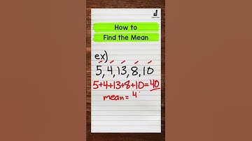 How to Find the Mean