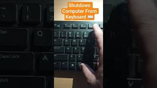 how to shutdown laptop using keyboard ⌨️ #rajgraphicgyan #shorts