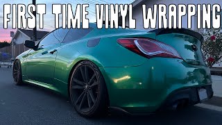 My first 'attempt' at wrapping my own car | GENESIS COUPE | RAVOONY VINYL WRAP