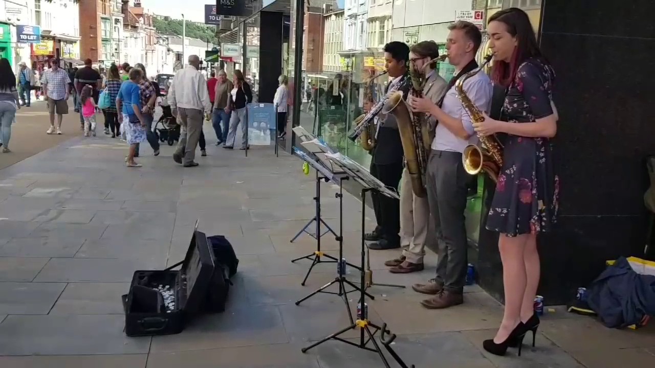 Rockabye Sax on the beach Scarborough saxophone Quartet YouTube