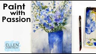 How To Paint  Easy Loose  Watercolor Flowers That Feel Alive !
