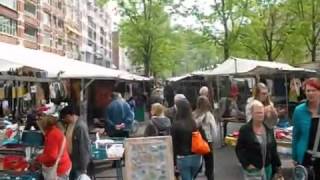 Busy market in Amsterdam 2014