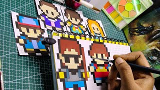 Stranger Things Pixel Art | Full Pixel Drawing Process | 8-Bit Retro Art 