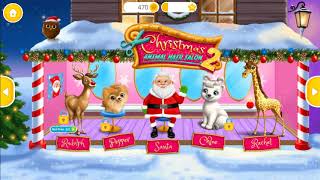 Fun Animals Care- Hair Salon Santa Makeup  Baby Girls Game Christmas Makeover screenshot 5