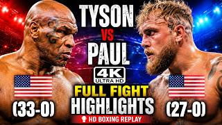 💣 Mike Tyson vs. Jake Paul | FULL Fight Highlights in 4K | Greatest Boxing Moments