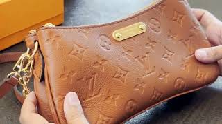 Louis Vuitton Pochette Liv Unboxing & Review Cognac Monogram Empreinte Bag