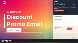 Create a Discount Promo Email in 30 Seconds (WordPress + Noptin)