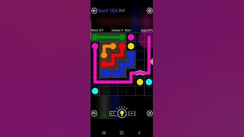 How to solve flow free bridge (7x7 mania level 104)