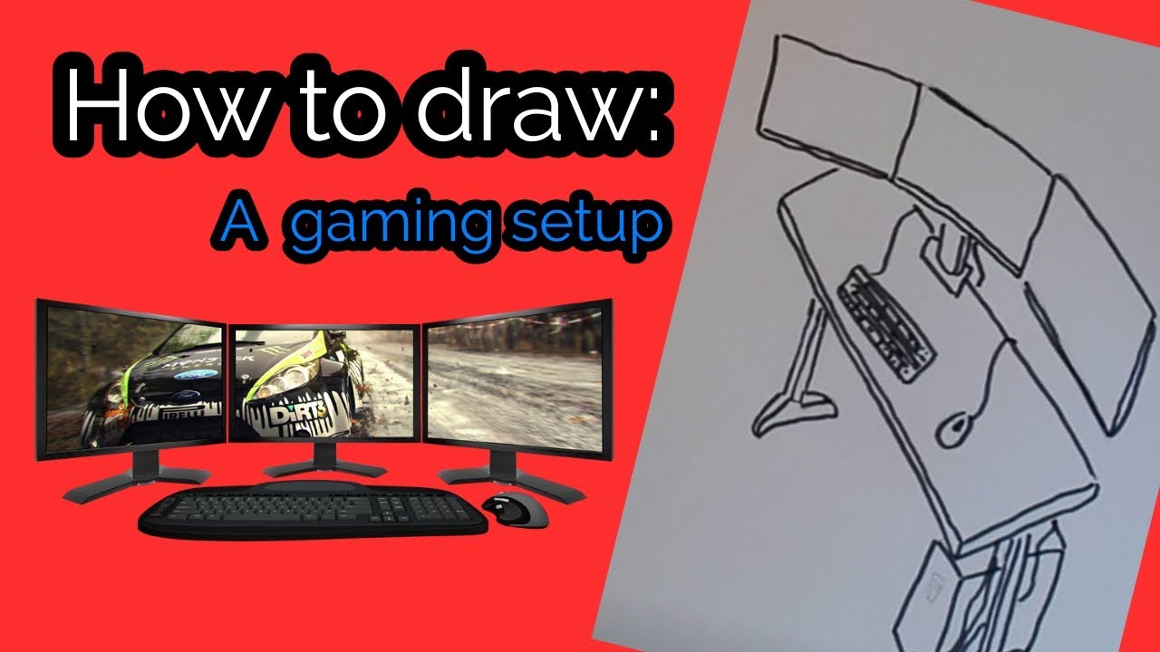 Discover more than 76 gaming setup drawing super hot - xkldase.edu.vn