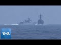Chinese warship close encounter with us destroyer in taiwan strait  voa news