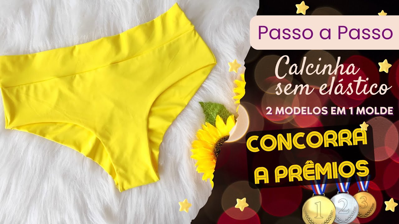Calcinha Sem Elástico Fácil de Fazer - Ref 179