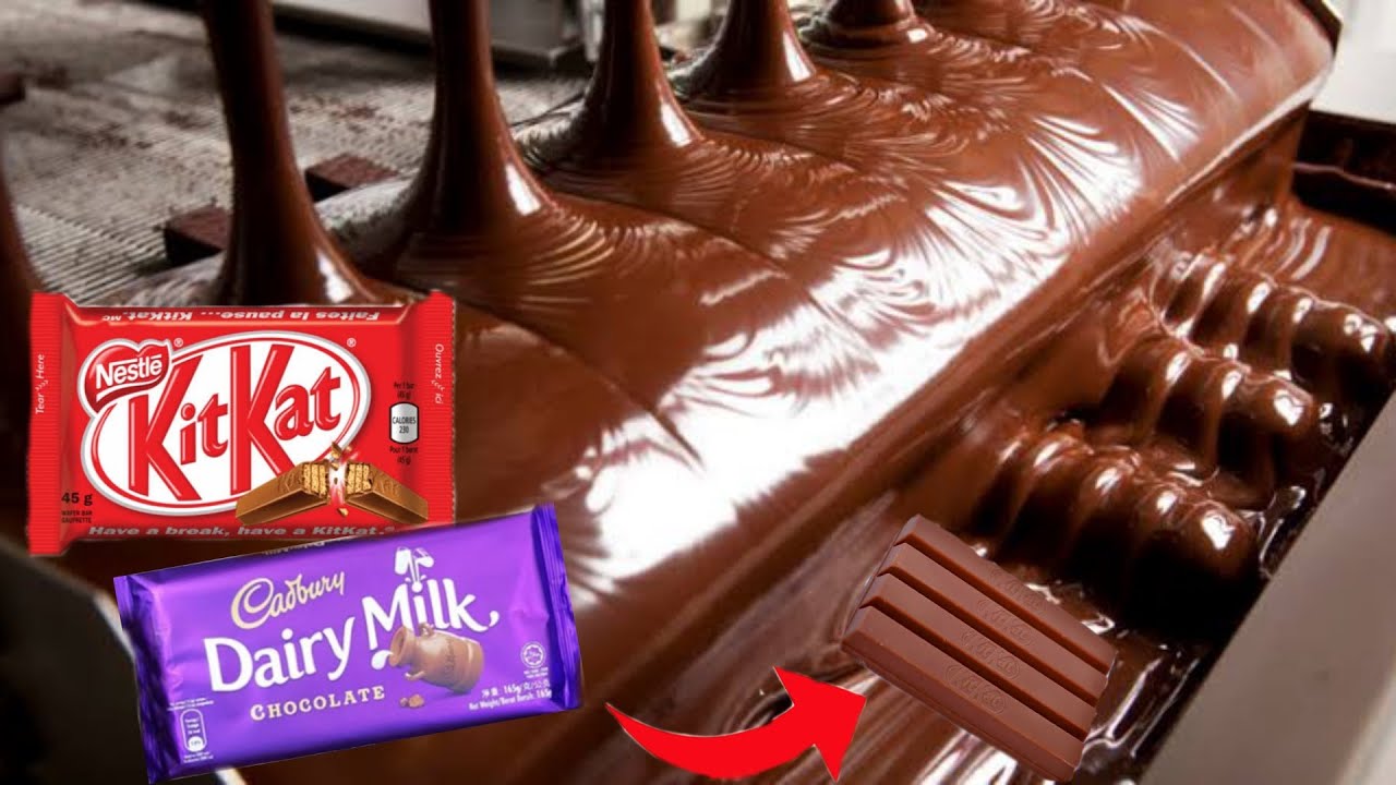 Download Factory में ये choclate कैसे बनाते हैं | Chocolate bars producing factory | food manufacturing