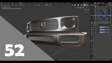 Blender 2.8 Car Modeling Tutorial - Part 52 (Front Shell Logo)