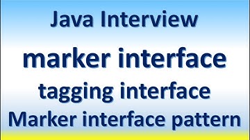 Java Interview marker interface tagging interface Marker interface pattern