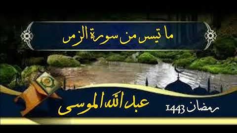 سورة الزمر تلاوة خاشعة وجميلة للقارئ عبد الله الموسى. رمضان 1443