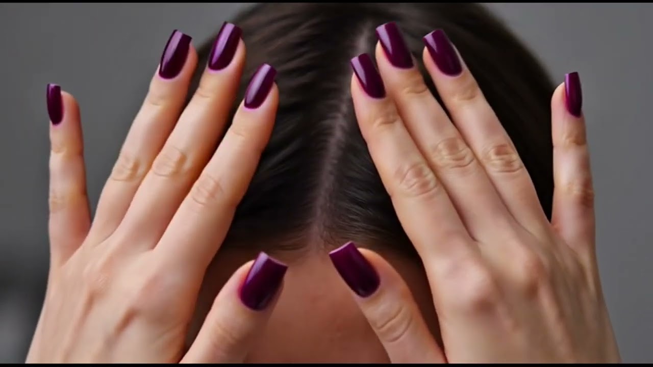 9H Female Head & Scalp Massage ASMR • Elegant Nails & Gentle Strokes (No Talking)
