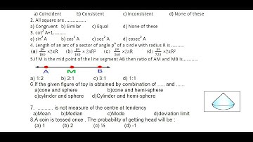 Model test paper english medium pseb  class 10 maths 2022-23