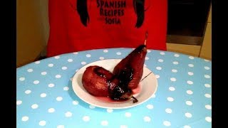 Pears in red wine / Spanish recipes with Sofia