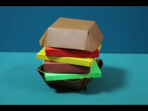 Origami Hamburger おいしそう 折り紙 ハンバーガー の折り方 Youtube