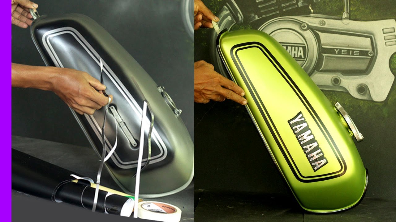 How to paint a motorcycle fuel tank Yamaha rx100 fuel tank custom