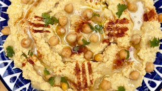 ||Authentic Hummus || watch full recipe video for tahini on my page #hummus #chickpeashummus #vegan