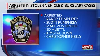 Six arrests made in thefts, Aberdeen police say