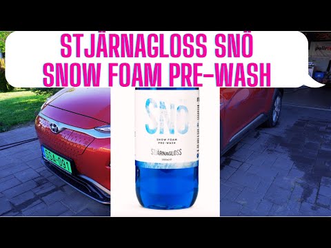 Піна для безконтактного миття автомобілів Stjarnagloss Sno Snow Foam Pre-wash, pH-нейтральний концентрат 1000 ml, видео 3