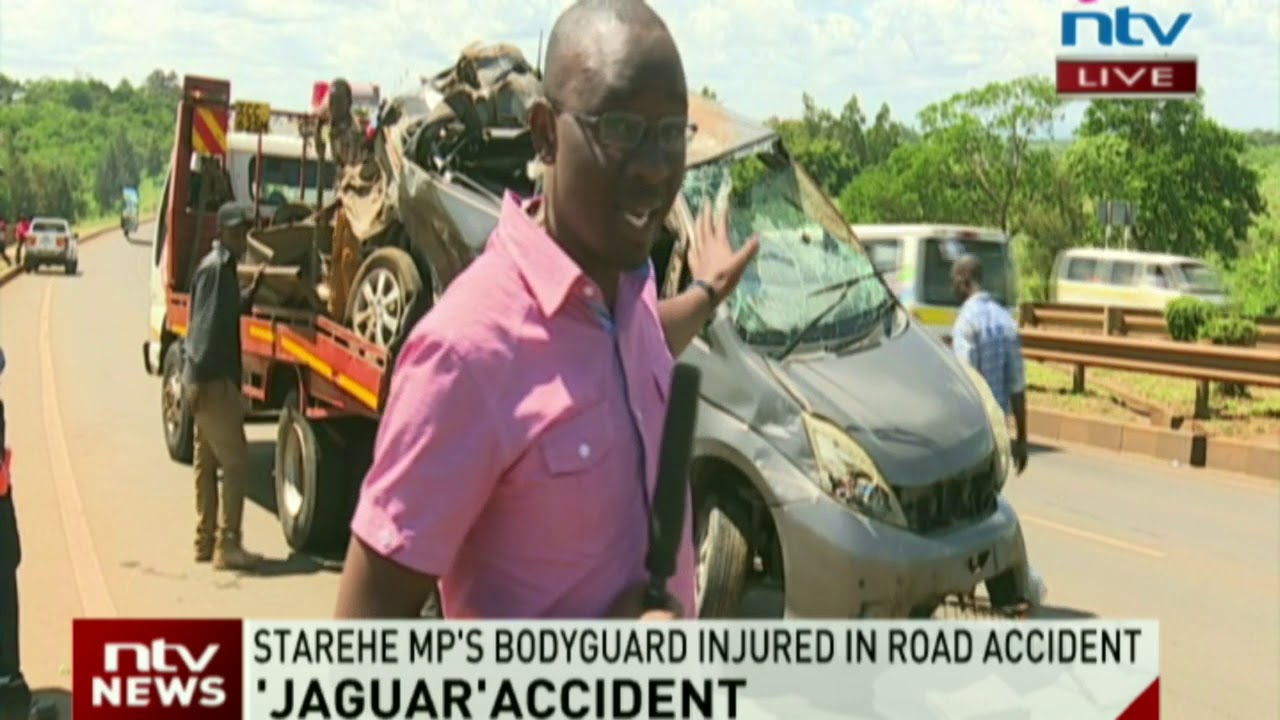 Jaguar's car involved in an accident on Thika road