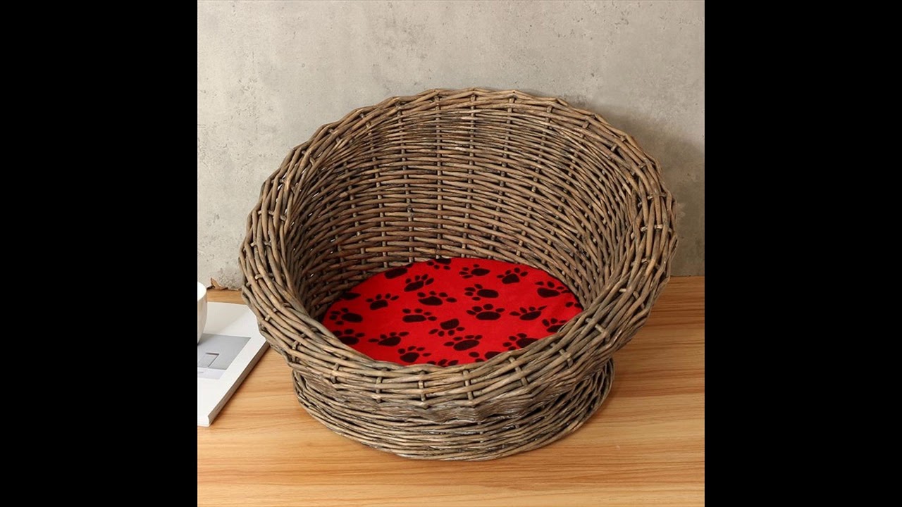 wicker cat bed - cat bed | heated cat bed