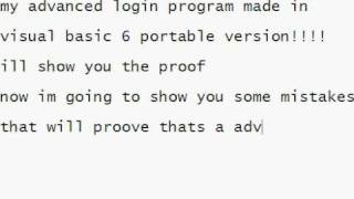 My advanced login program made in visual basic 6 portable version!