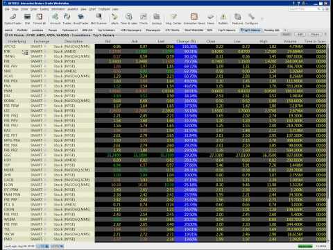 How to scan for pre-market gainers in Interactive Brokers TWS