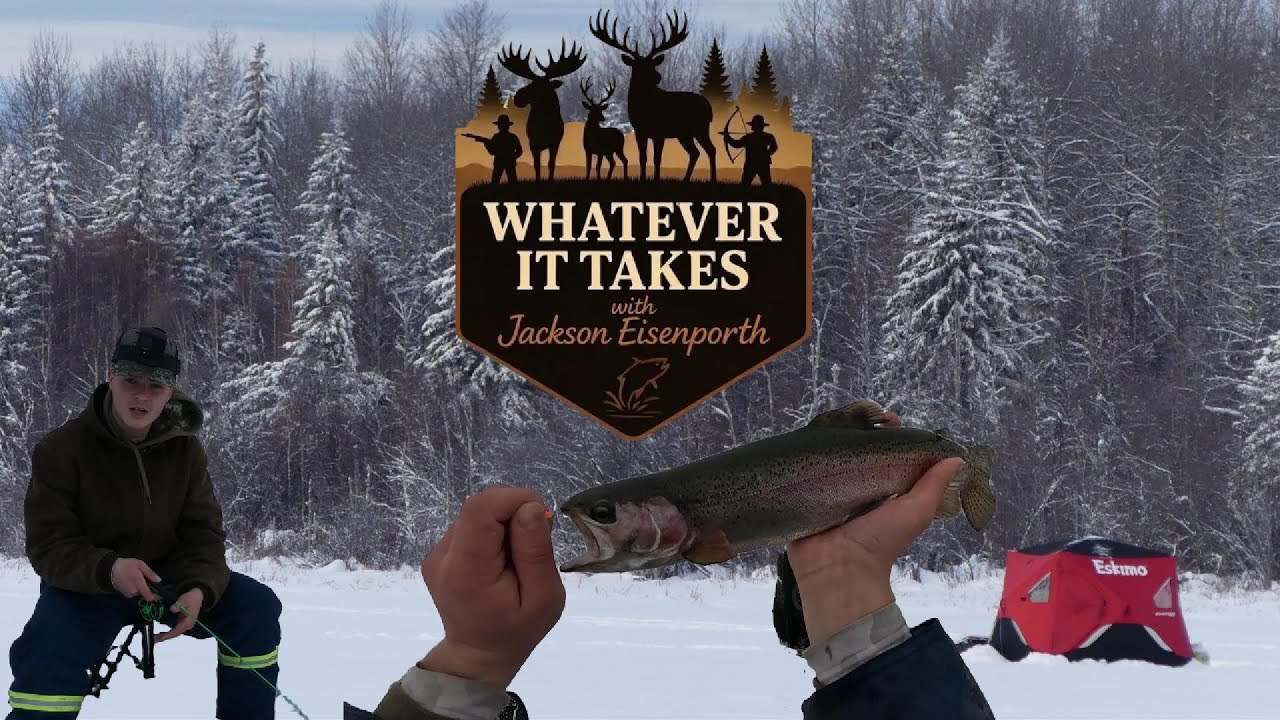 Ice Fishing Trout And Perch In Alberta / Winter Camping Adventure