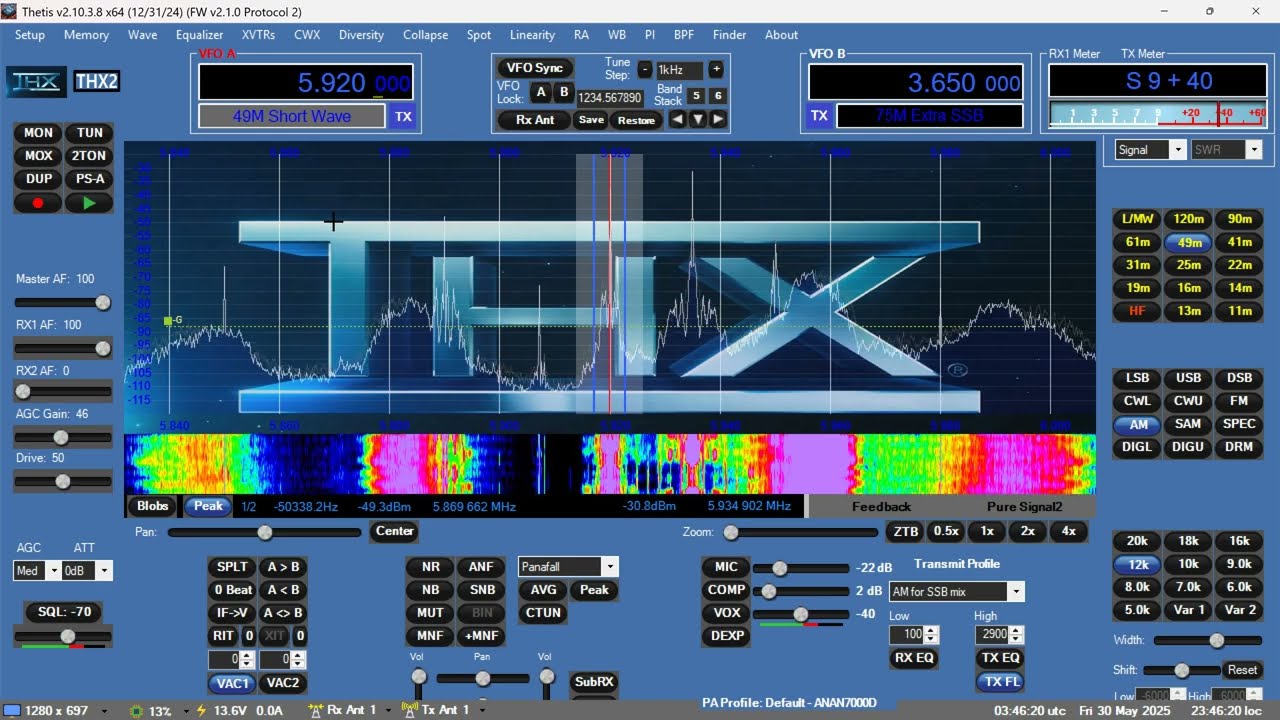 MASSIVE bleed over from shortwave radio station!!! 49 meter destruction lol