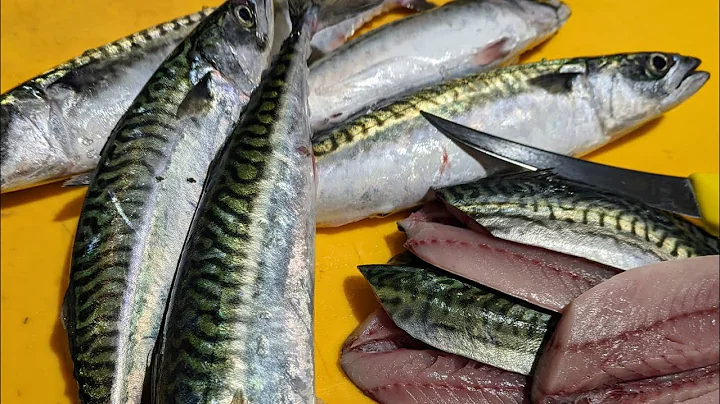 🔪Butterfly filleting some absolutely beautiful, stiff alive, line caught Scottish Mackerel.🐟