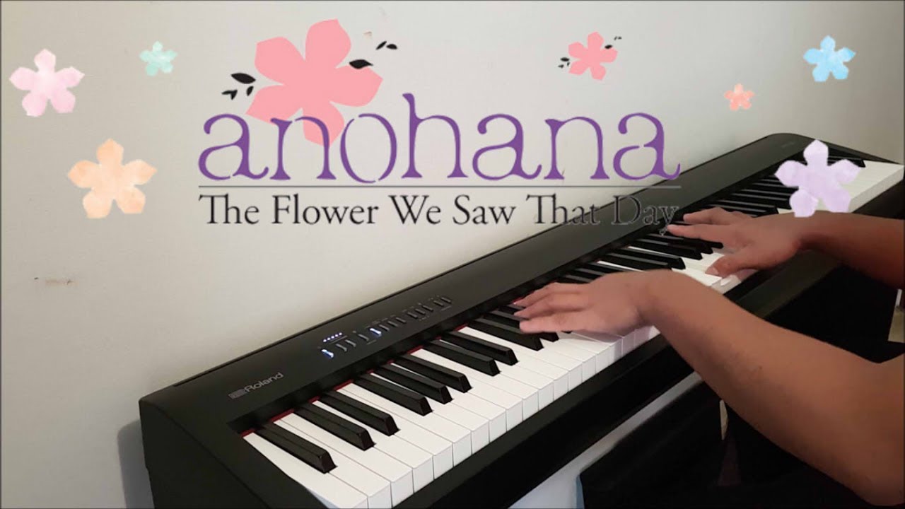 AnoHana Opening  \u0026quot;Aoi Shiori\u0026quot; Piano w\/ Lyrics  YouTube