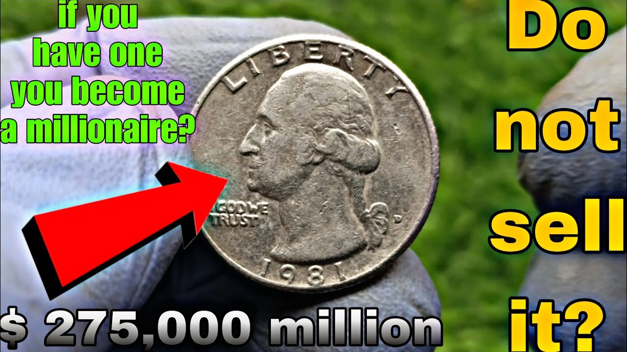 Quarter dollar coin 1981 united state of America 