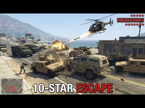 GTA 5 - Military Convoy Ambush in Paleto Bay + Ten Star Escape