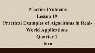 Practical Examples of Algorithms in Real-World Applications| Q1 Java L19 P1 | SMILE ROAD