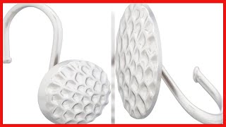 Great product -  Amazon Basics Shower Curtain Hooks - Hammered Circle, Nickel