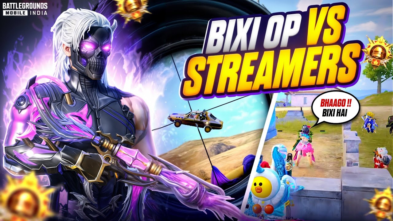 6 Streamers Shocked by Bixi Op Skills 🔥 Bixi Op vs Streamers | BGMI