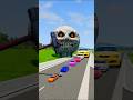 Colourful Big To Small Cars vs Giant Hammer #shortsfeed #shorts