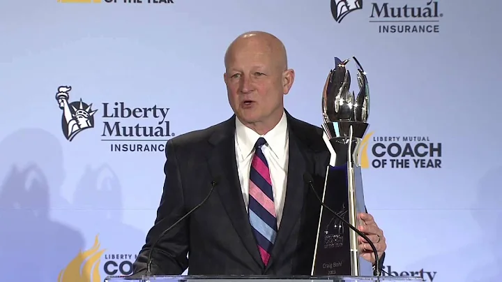 Craigh Bohl Accepts the 2013 Liberty Mutual Coach ...