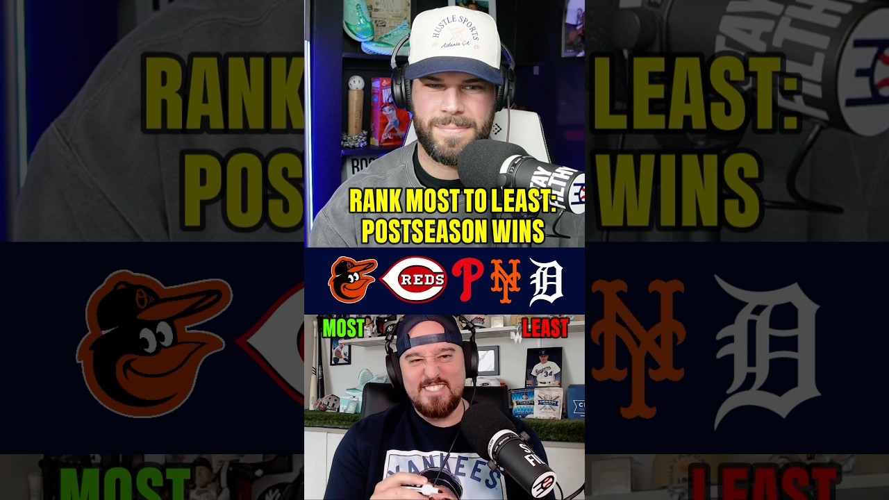 Расположите эти команды MLB в рейтинге по количеству побед в плей-офф!