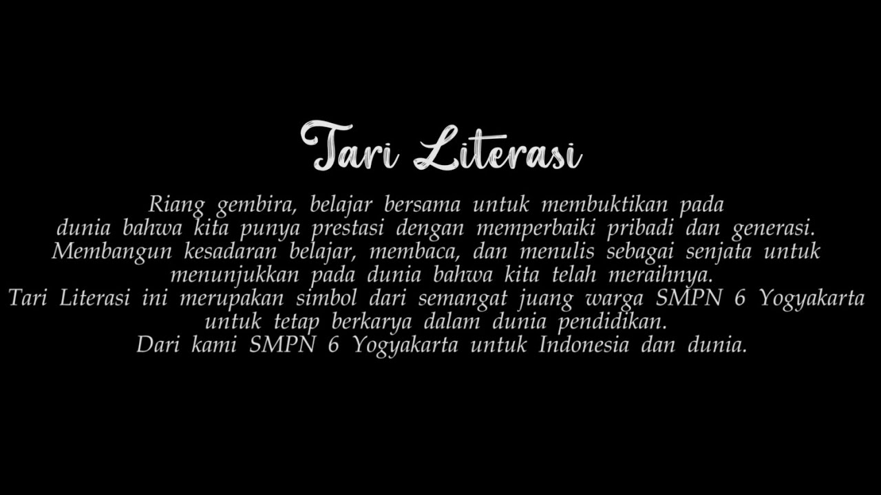 TARI LITERASI SMPN 6 YOGYAKARTA