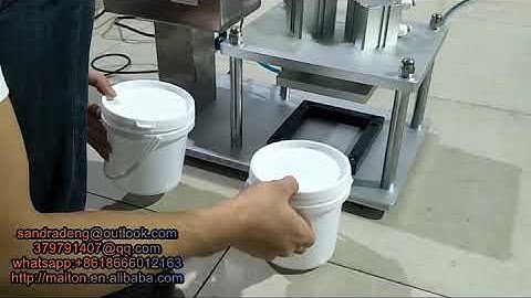 1L semi automatic plastic bucket press capping machine