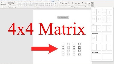 [TUTORIAL] Easiest Way to Make a 4x4 MATRIX (or larger) in Word 2019 or Office 365