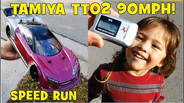 Tamiya TT02 90mph Speed Run On 4s Lipo
