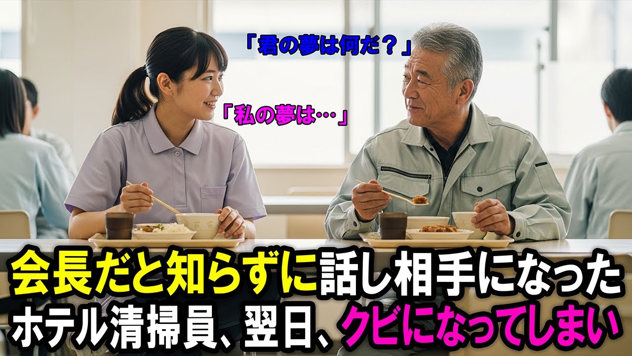 会長だと知らずに話し込んだ清掃員。翌日、突然クビを告げられた。その理由を知り、涙が止まらなかった。