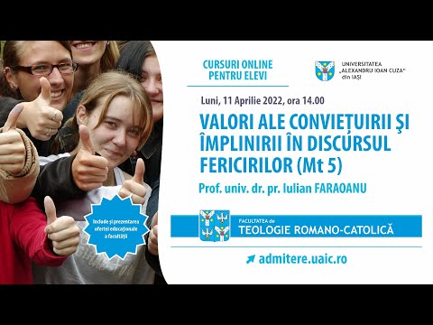 Valori ale conviețuirii și împlinirii în discursul fericirilor (Mt 5)